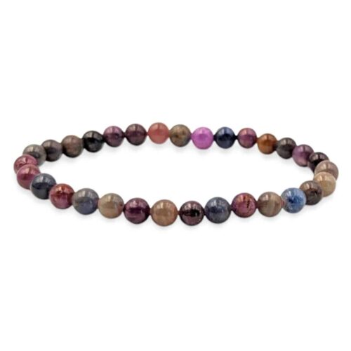 Bracelet Saphir multicolore 6mm