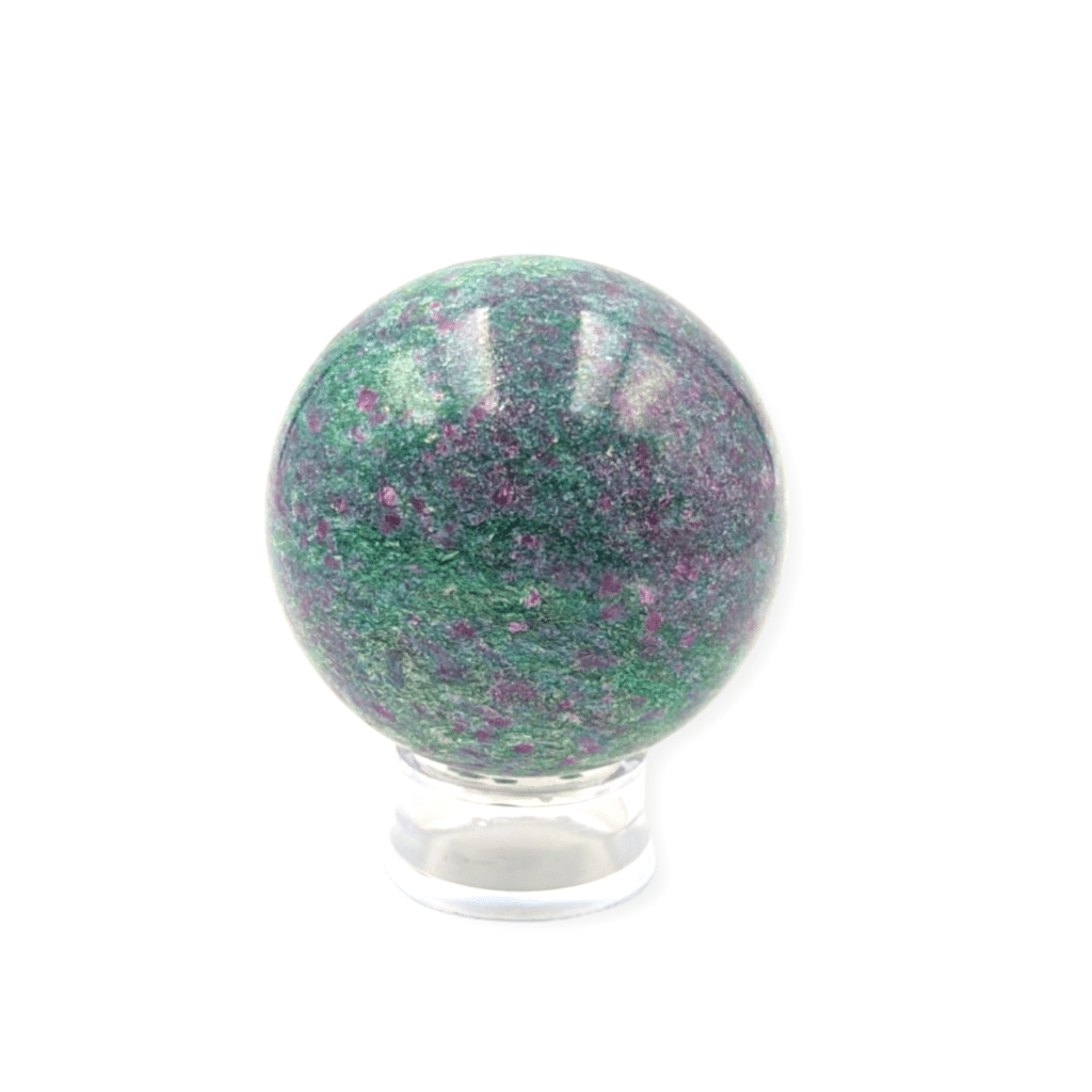 Sphère Rubis Fuschite et cyanite 5.5cm