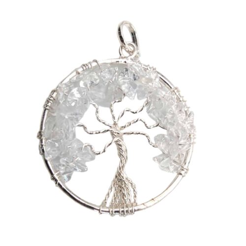 Pendentif Arbre de vie en Cristal de roche
