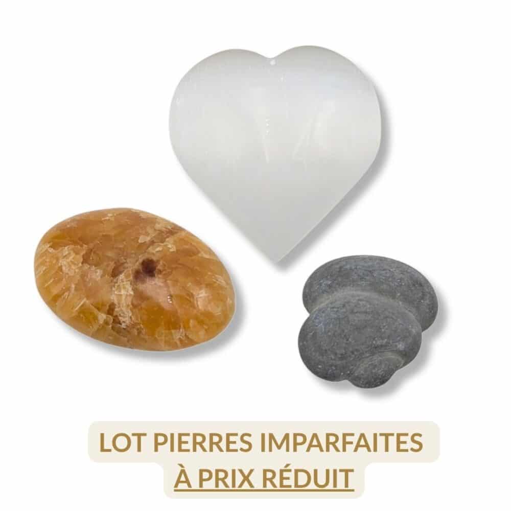 lot sélénite, septaria; pierre des fées