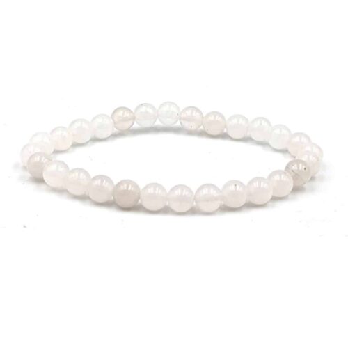 Bracelet Jade blanc 6mm