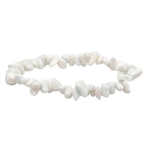 Bracelet Jade blanc baroque