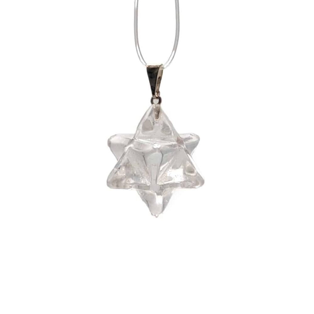 Pendentif merkaba - Cristal de roche