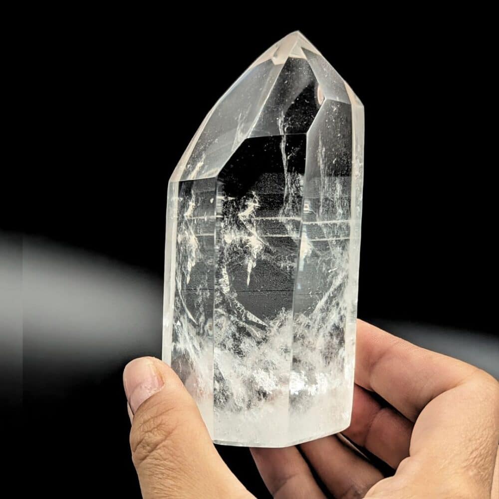 pointe cristal de roche 10cm