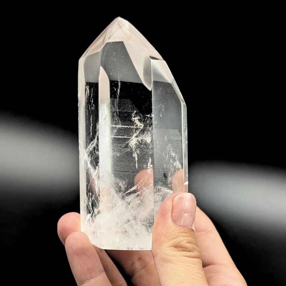 pointe cristal de roche 10cm