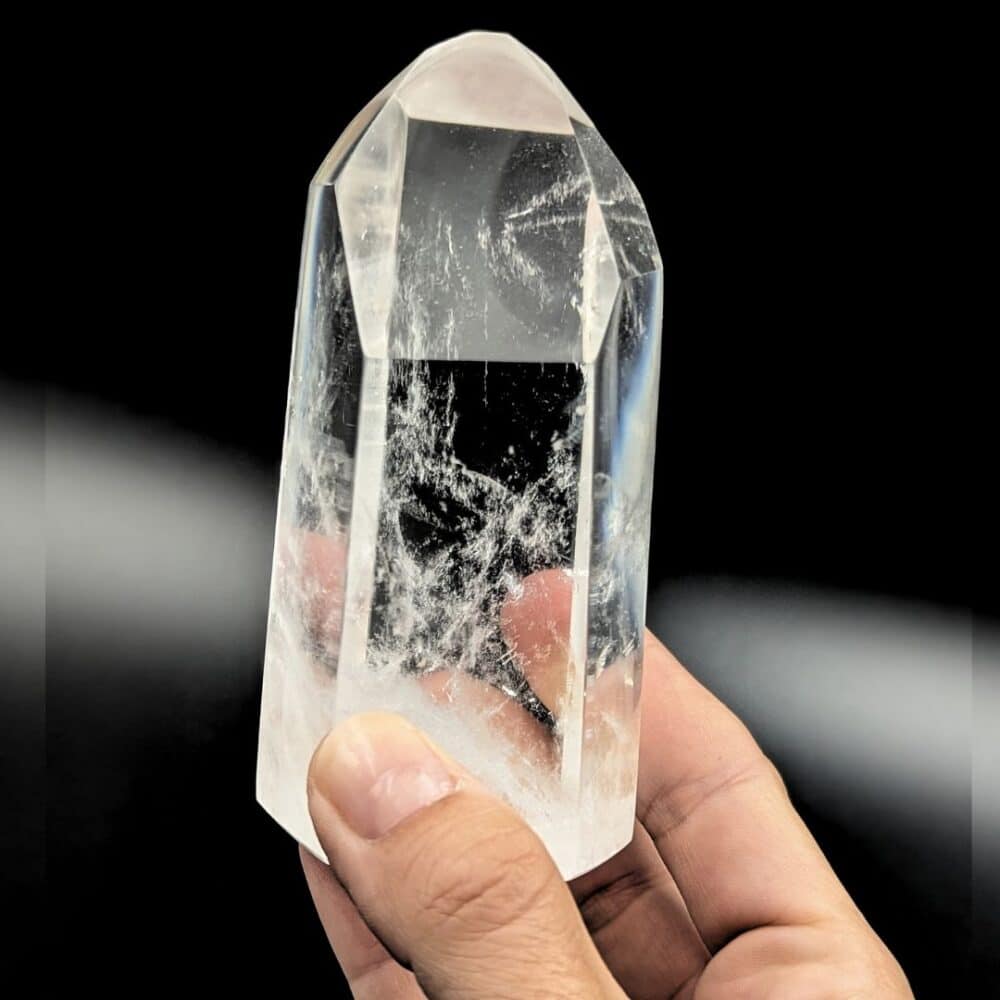 pointe cristal de roche 10cm