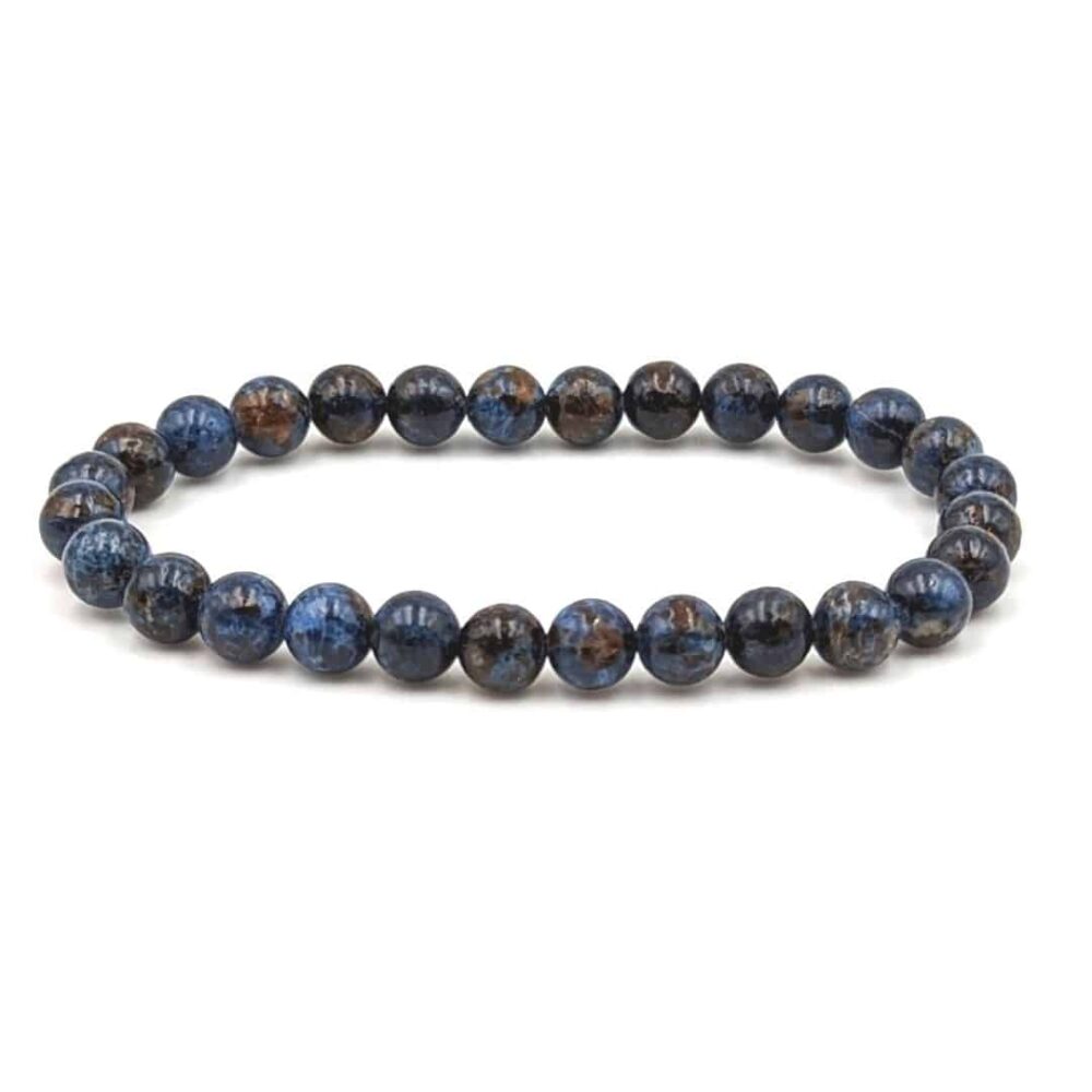 Bracelet Spinelle bleu 6mm