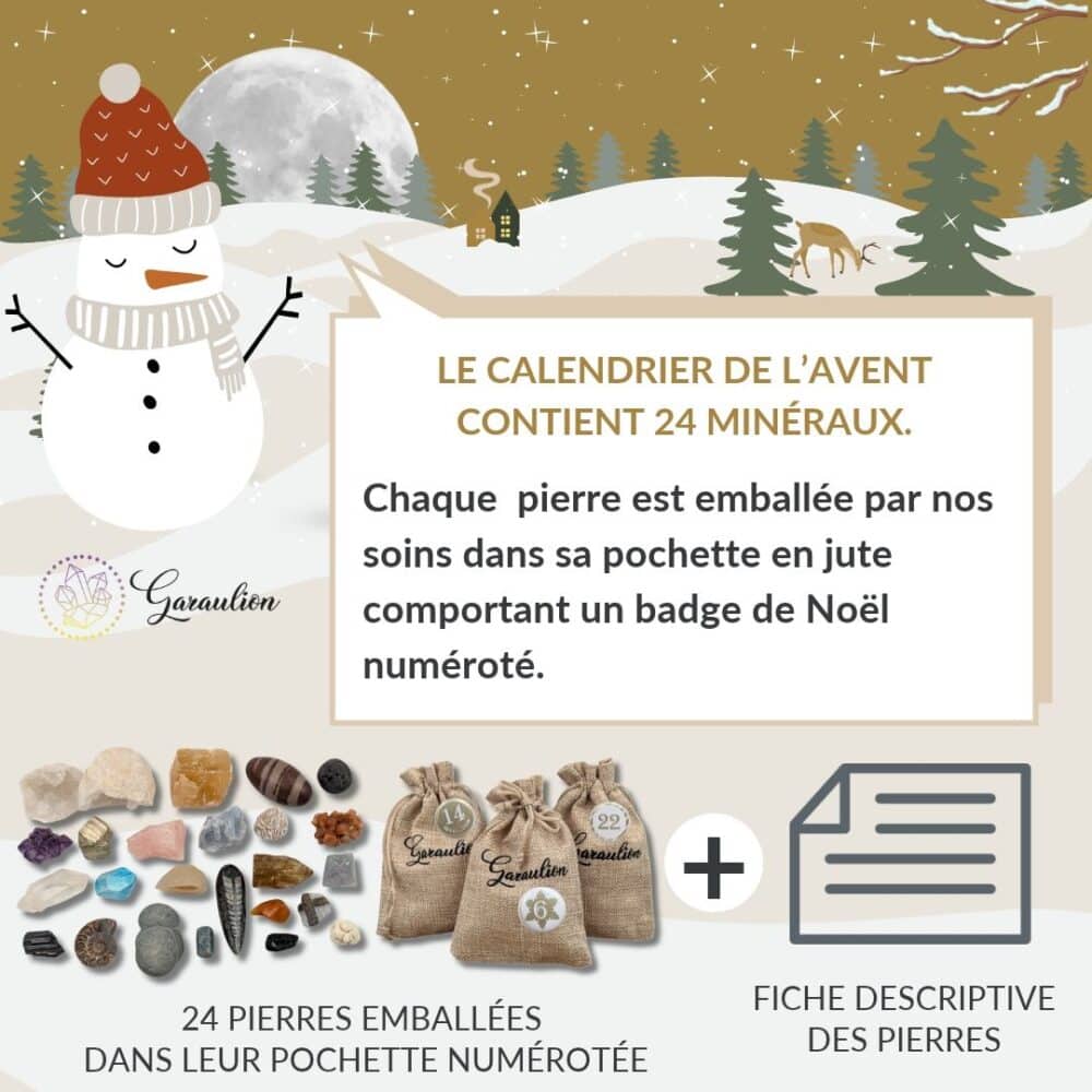 calendrier de l'avent 24 minéraux garaulion