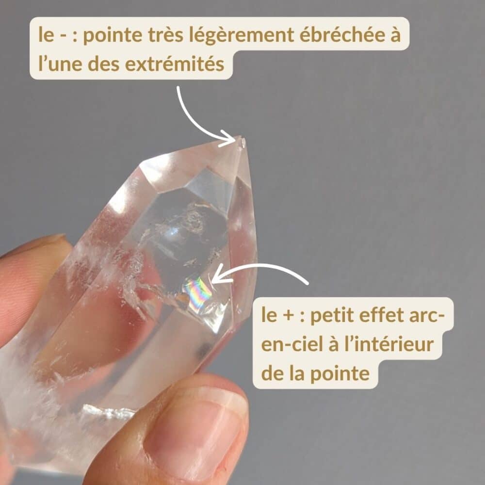 pointe biterminée cristal de roche