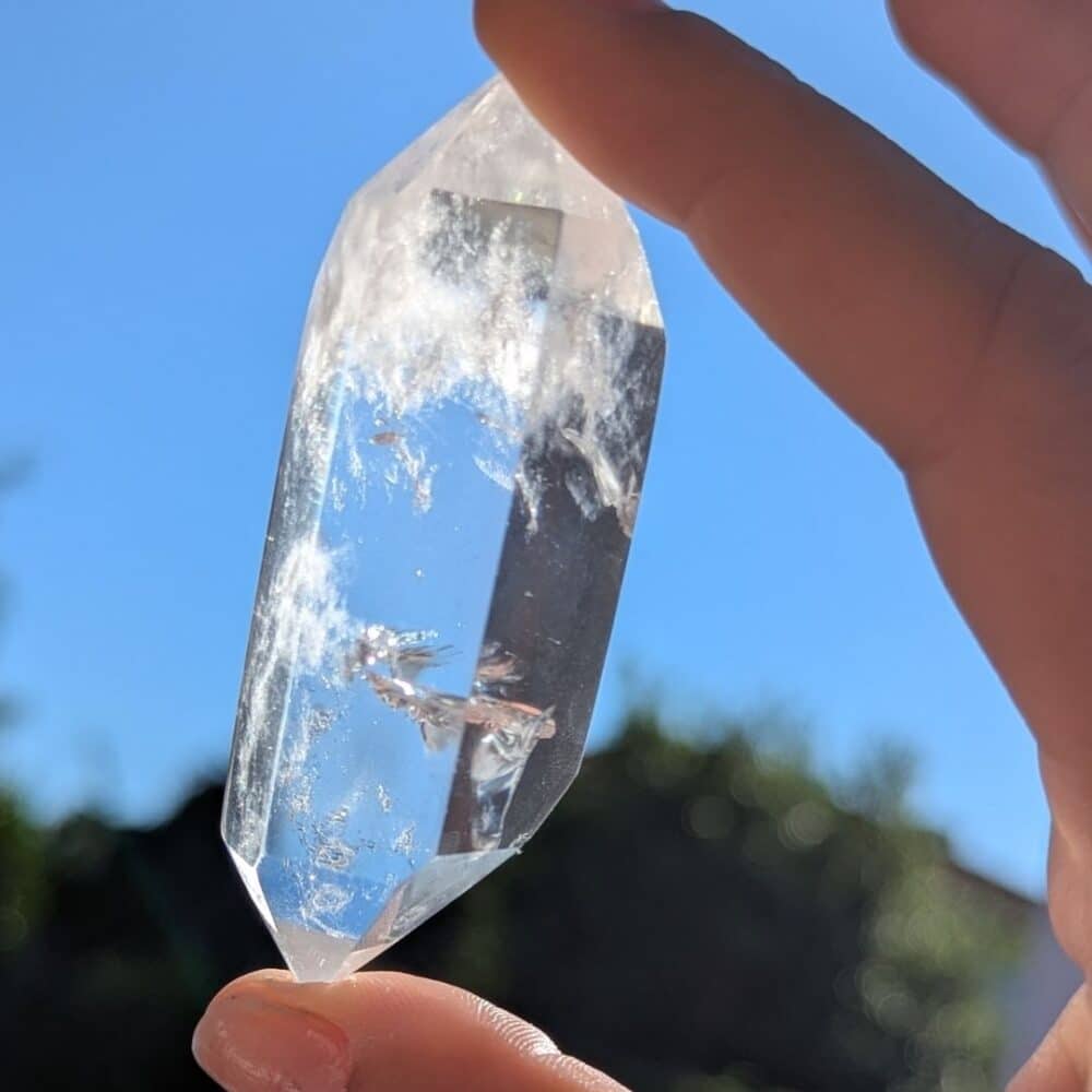 pointe biterminée cristal de roche
