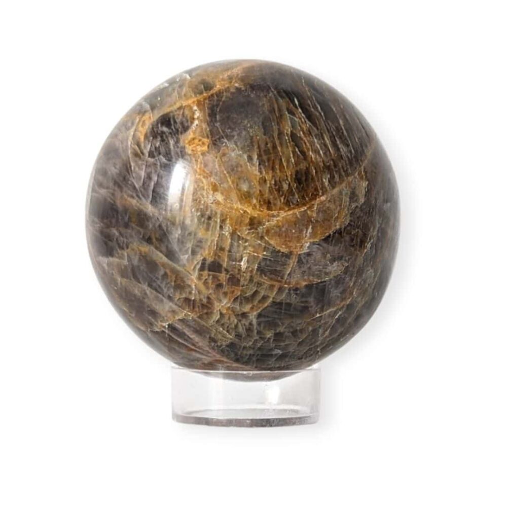 Sphère Pierre de Lune noire 6cm