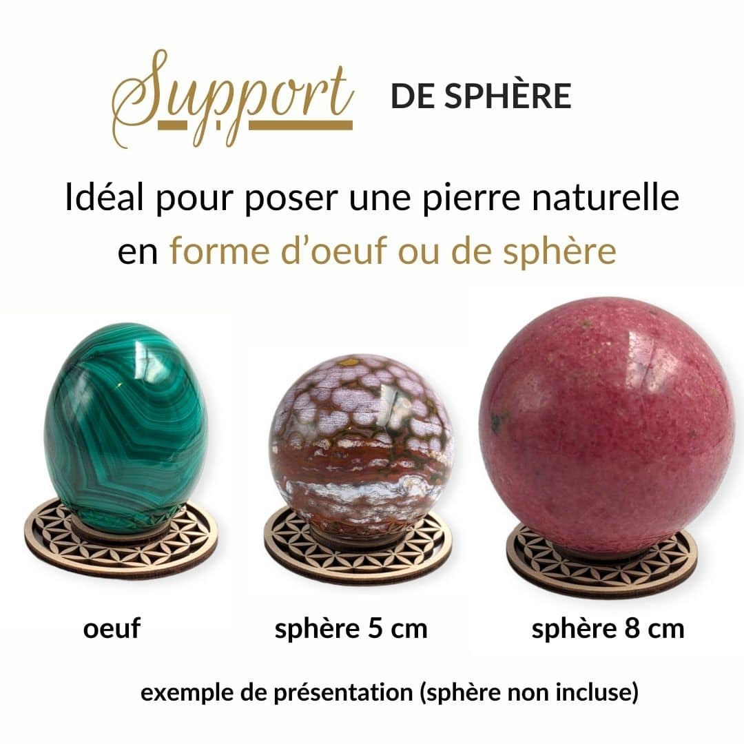 Support Sphère Transparent Acrylique - Présentoir Pour Boule Cristal Ou Pierre | Base Déco Moyenne