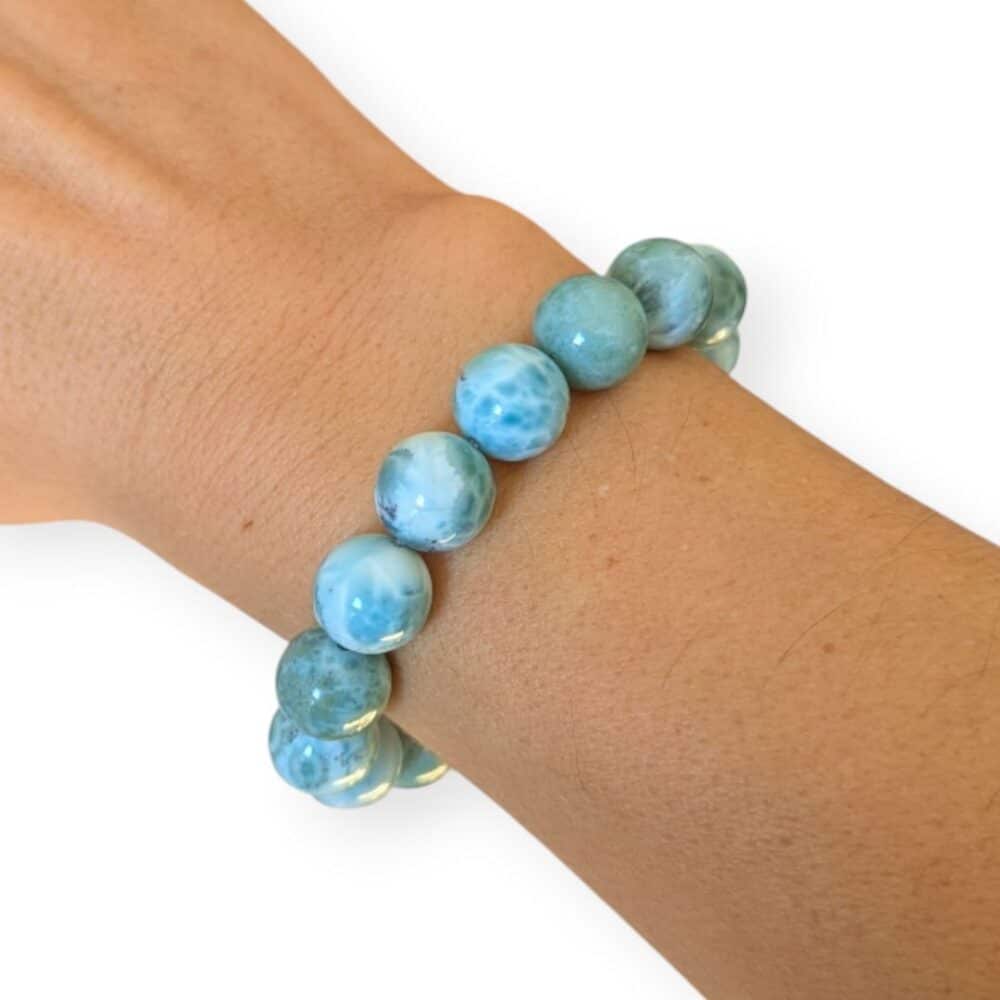 bracelet larimar 10mm