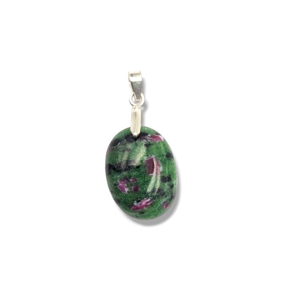 Pendentif cœur en Rubis et Zoïsite (PE2130)