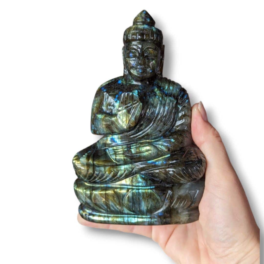 Statuette Shiva Assis En Pierre Résistante Au Gel - Sculpture De Jardin 21x14x9 Cm, Faite Main