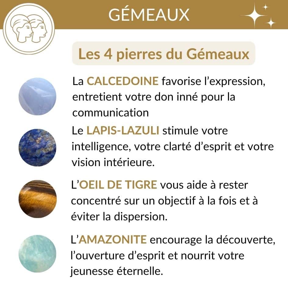 quelle pierre pour le signe gemeaux lapis lazuli calcedoine amazonite oeil de tigre lithotherapie gemeaux communication et esprit
