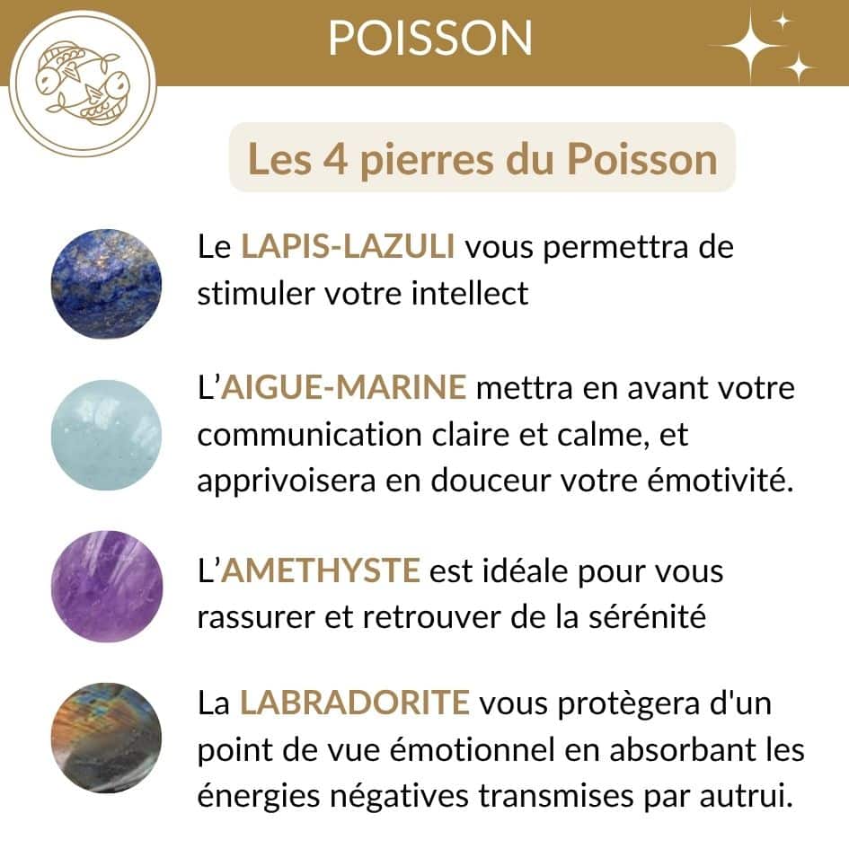 quelle pierre pour le signe poissons aigue marine labradorite lapis lazuli amethyste lithotherapie poissons intuition sensibilite