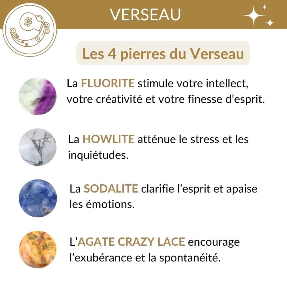 quelle pierre pour le signe verseau fluorite agate crazy lace sodalite howlite lithotherapie verseau intuition creativite