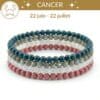 bracelets astro cancer pierres naturelles pierre de lune rhodonite apatite bleue labradorite lithotherapie signe astrologique cancer