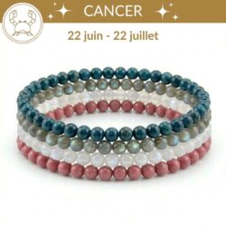 bracelets astro cancer pierres naturelles pierre de lune rhodonite apatite bleue labradorite lithotherapie signe astrologique cancer