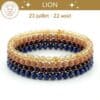 bracelets astro lion pierres naturelles pierre de soleil citrine grenat lapis lazuli lithotherapie signe astrologique lion