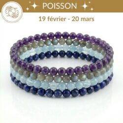 bracelets astro poissons pierres naturelles aigue marine labradorite lapis lazuli amethyste lithotherapie signe astrologique poissons