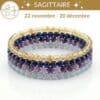 bracelets astro sagittaire pierres naturelles lapis amethyste calcédoine oeil de tigre lithotherapie signe astrologique sagittaire