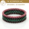 bracelets astro scorpion pierres naturelles obsidienne rhodonite grenat malachite lithotherapie signe astrologique scorpion