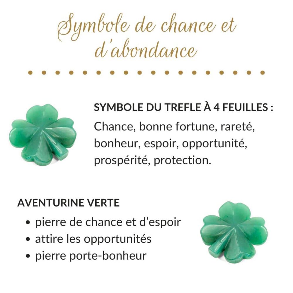 trefle à 4 feuilles aventurine