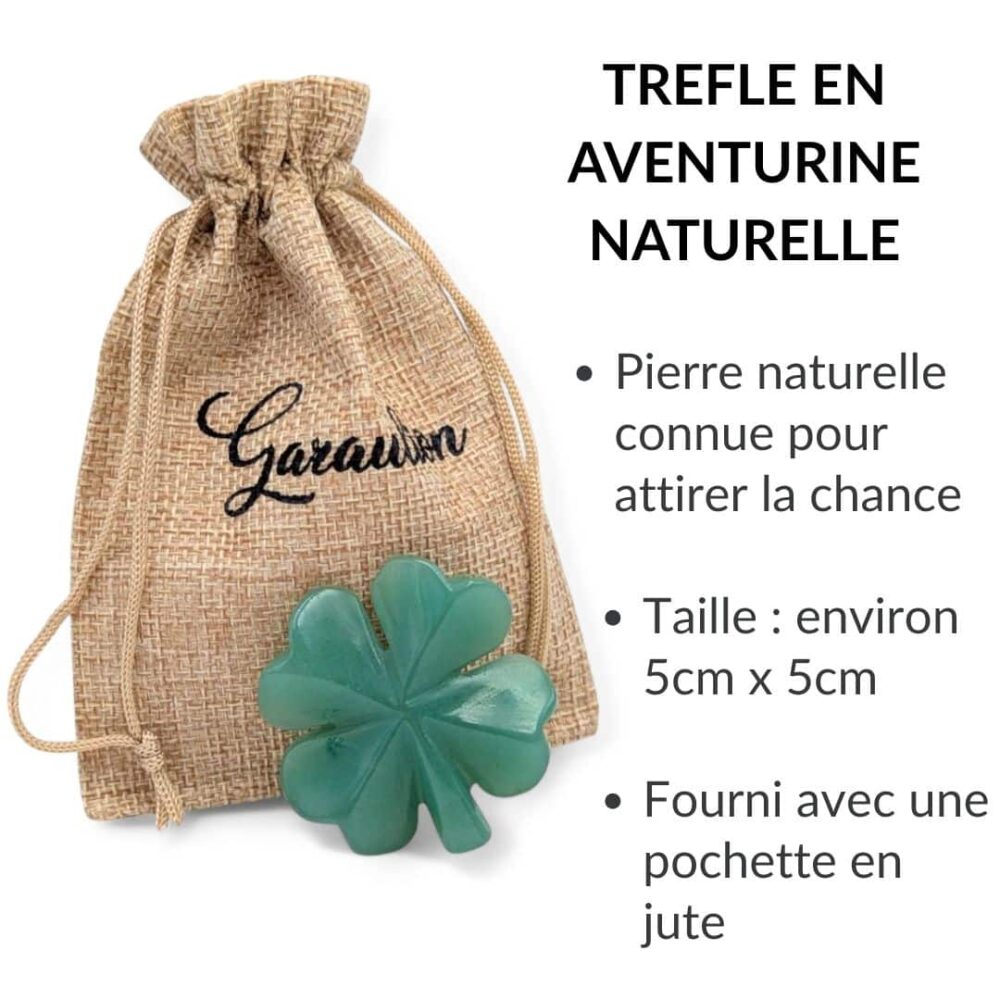 trefle à 4 feuilles aventurine