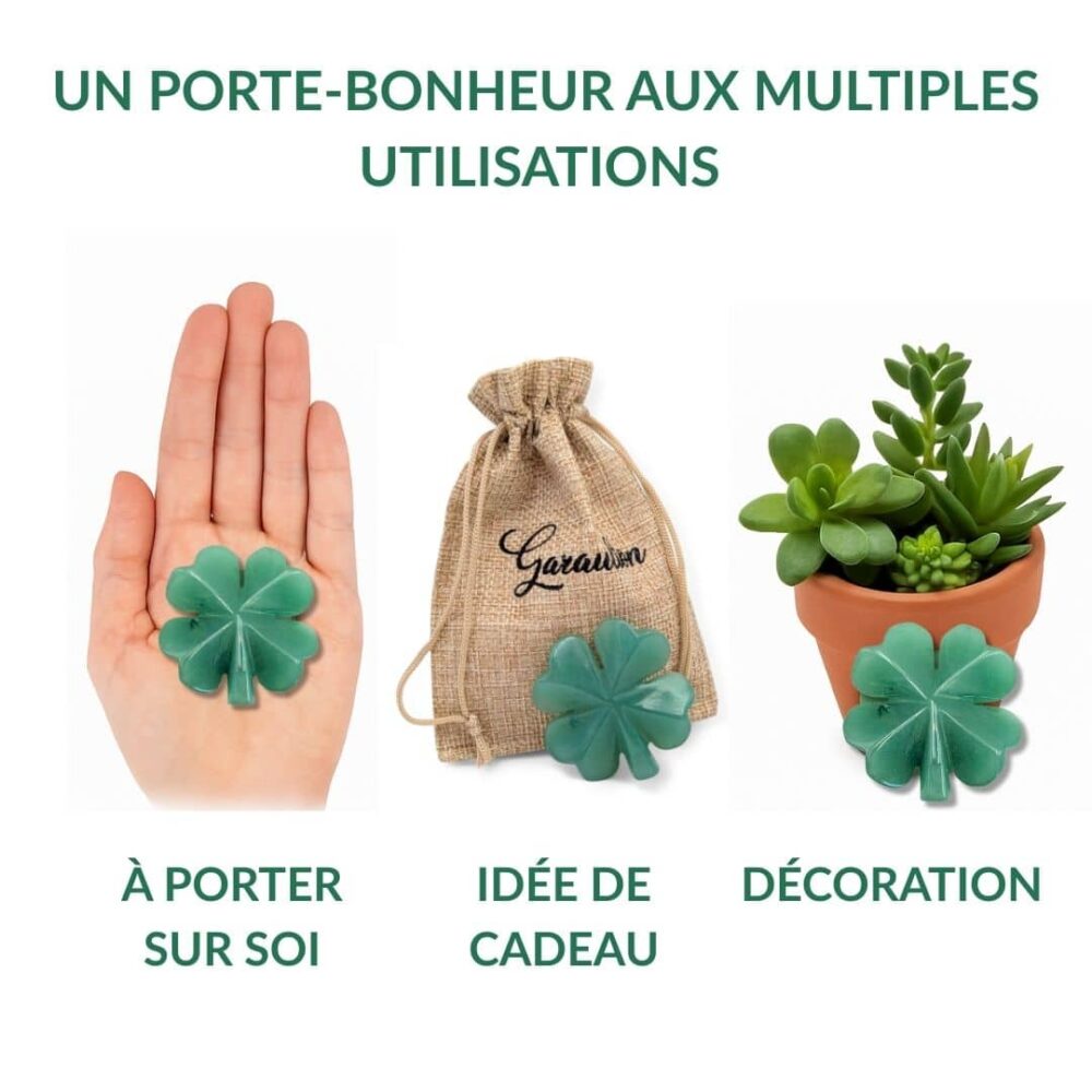 trefle à 4 feuilles aventurine