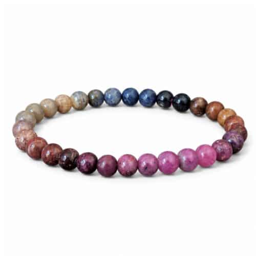bracelet saphir multicolote trié 6mm (3)