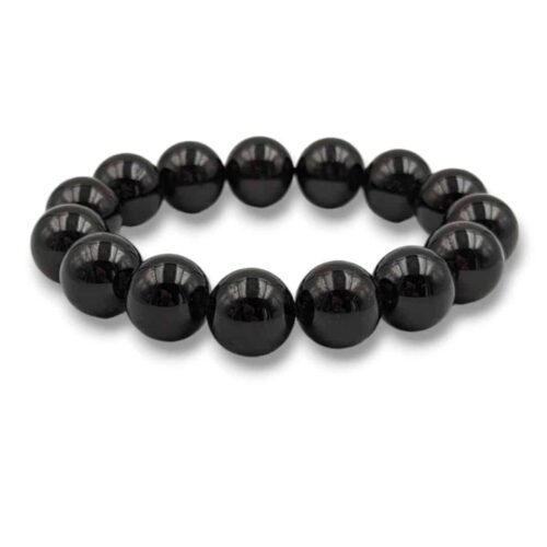 Bracelet Tourmaline noire 14mm