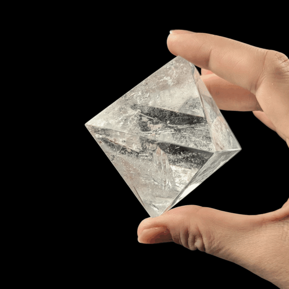 octaèdre cristal de roche