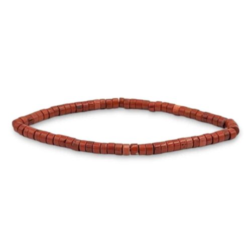 Bracelet Jaspe rouge Heishi