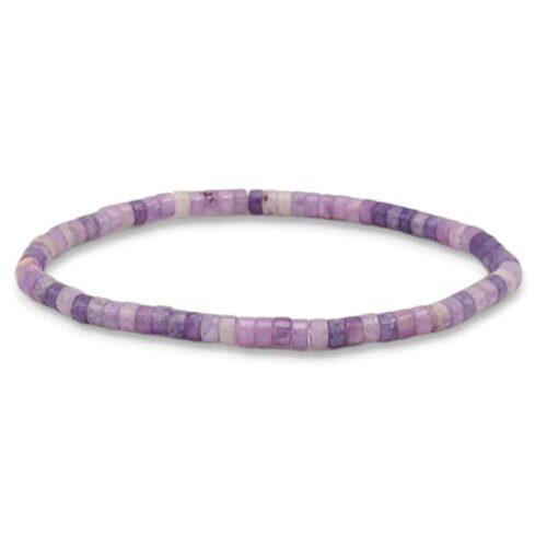 Bracelet Lépidolite Heishi