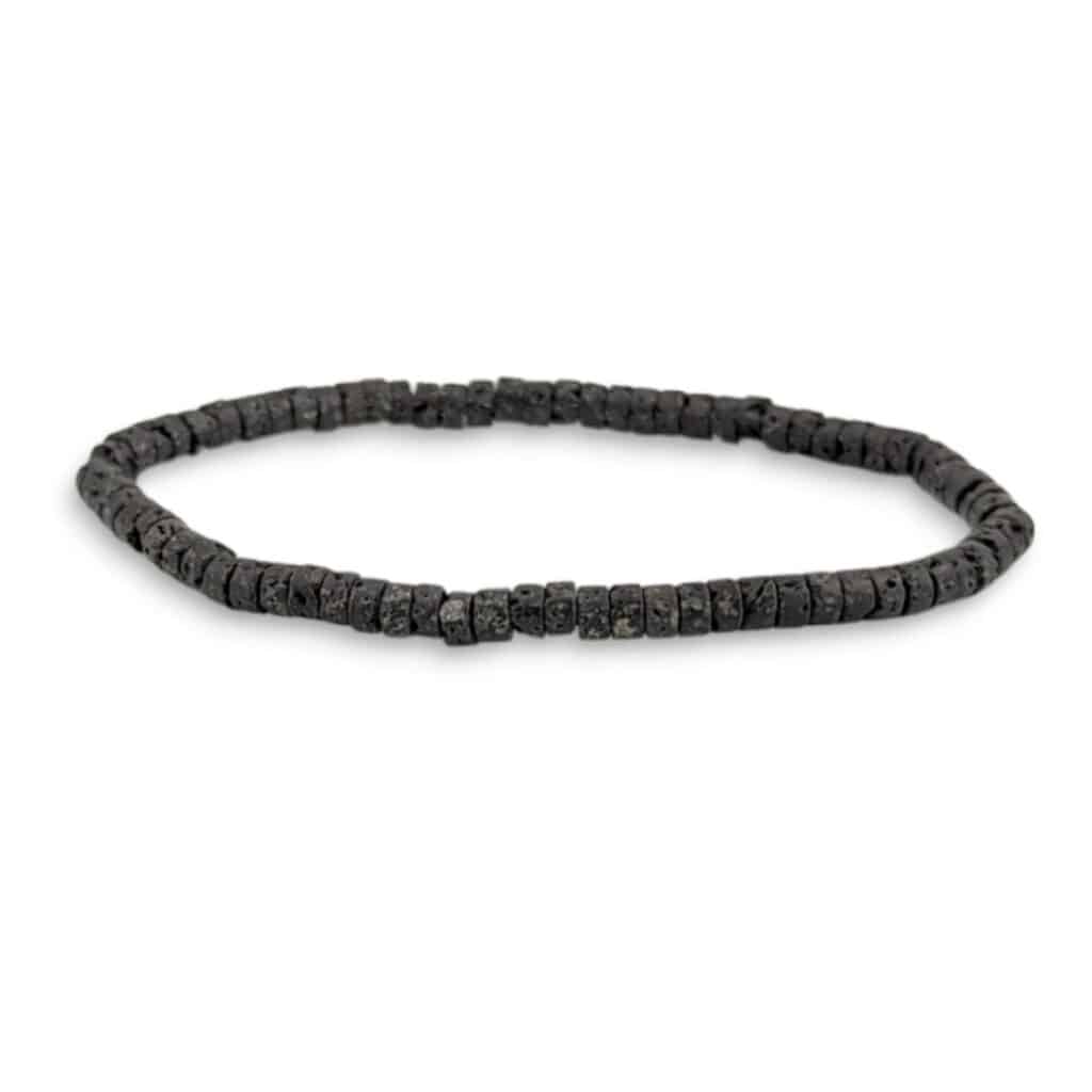 Bracelet pierre de lave Heishi