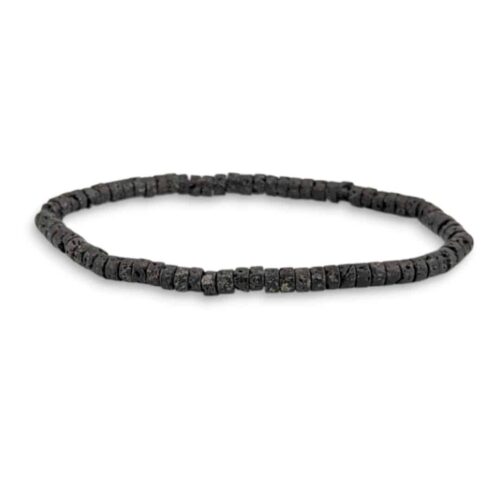 Bracelet pierre de lave Heishi