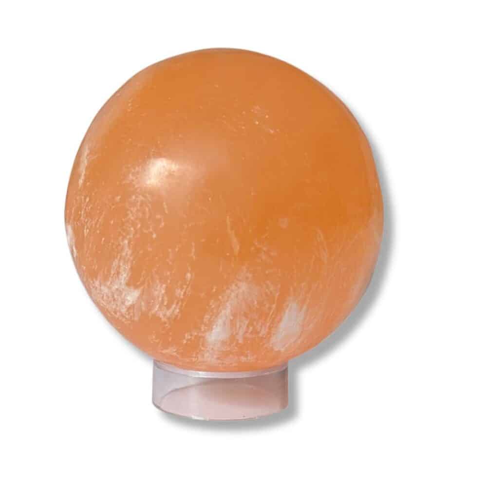 sphère selenite orange