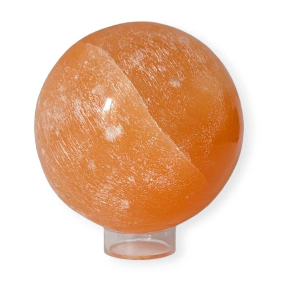 Sphère Sélénite orange 8.6cm