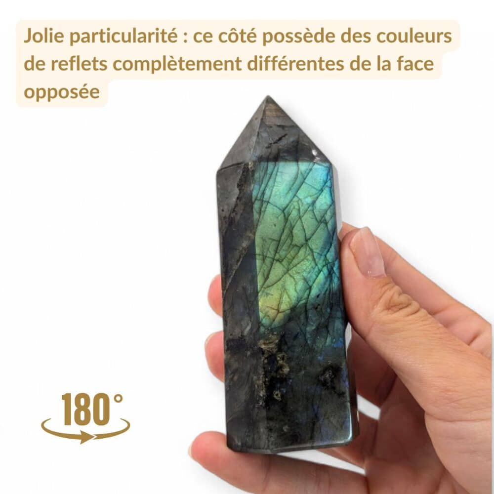 pointe labradorite 204g