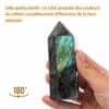 pointe labradorite 204g