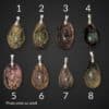 pendentif obsidienne manta huichol