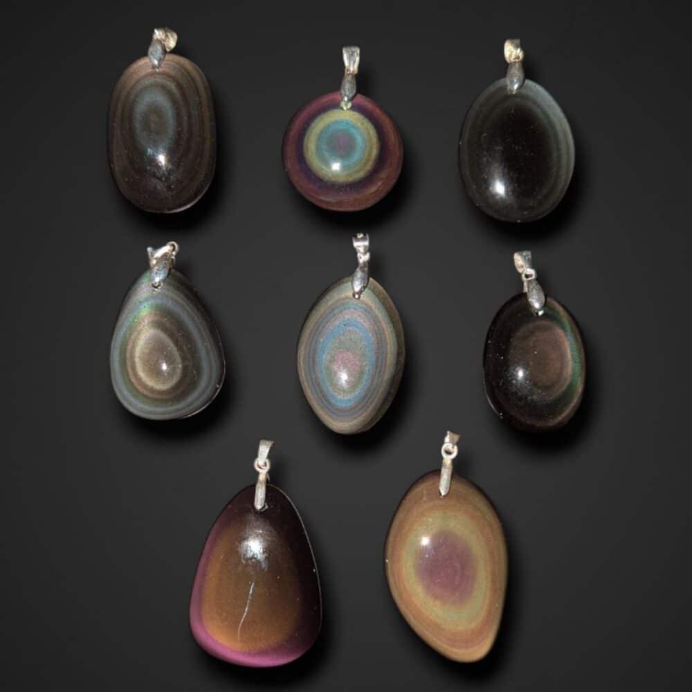 pendentif obsidienne oeil celeste