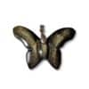 pendentif papillon obsidienne dorée
