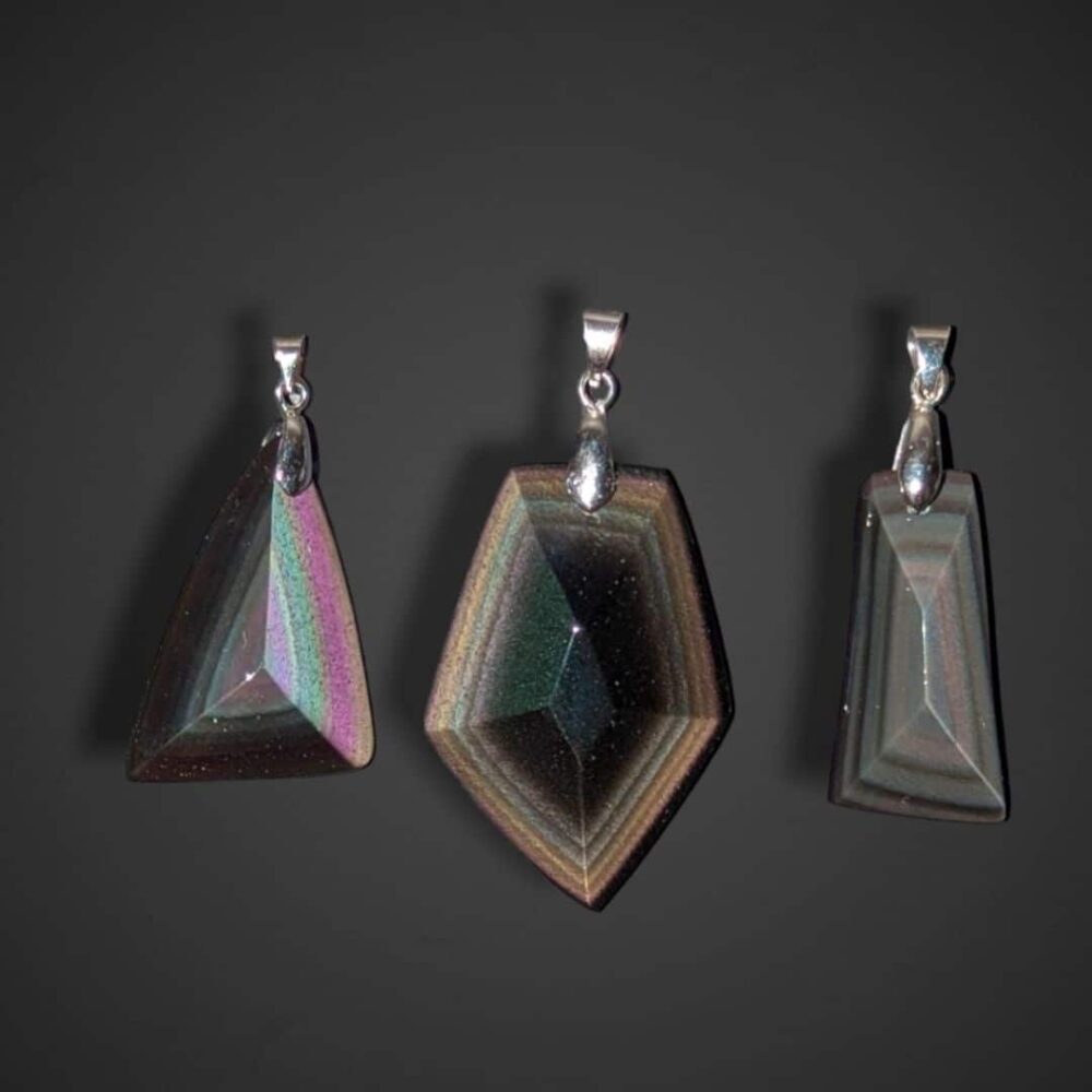 Pendentif Obsidienne Arc en Ciel