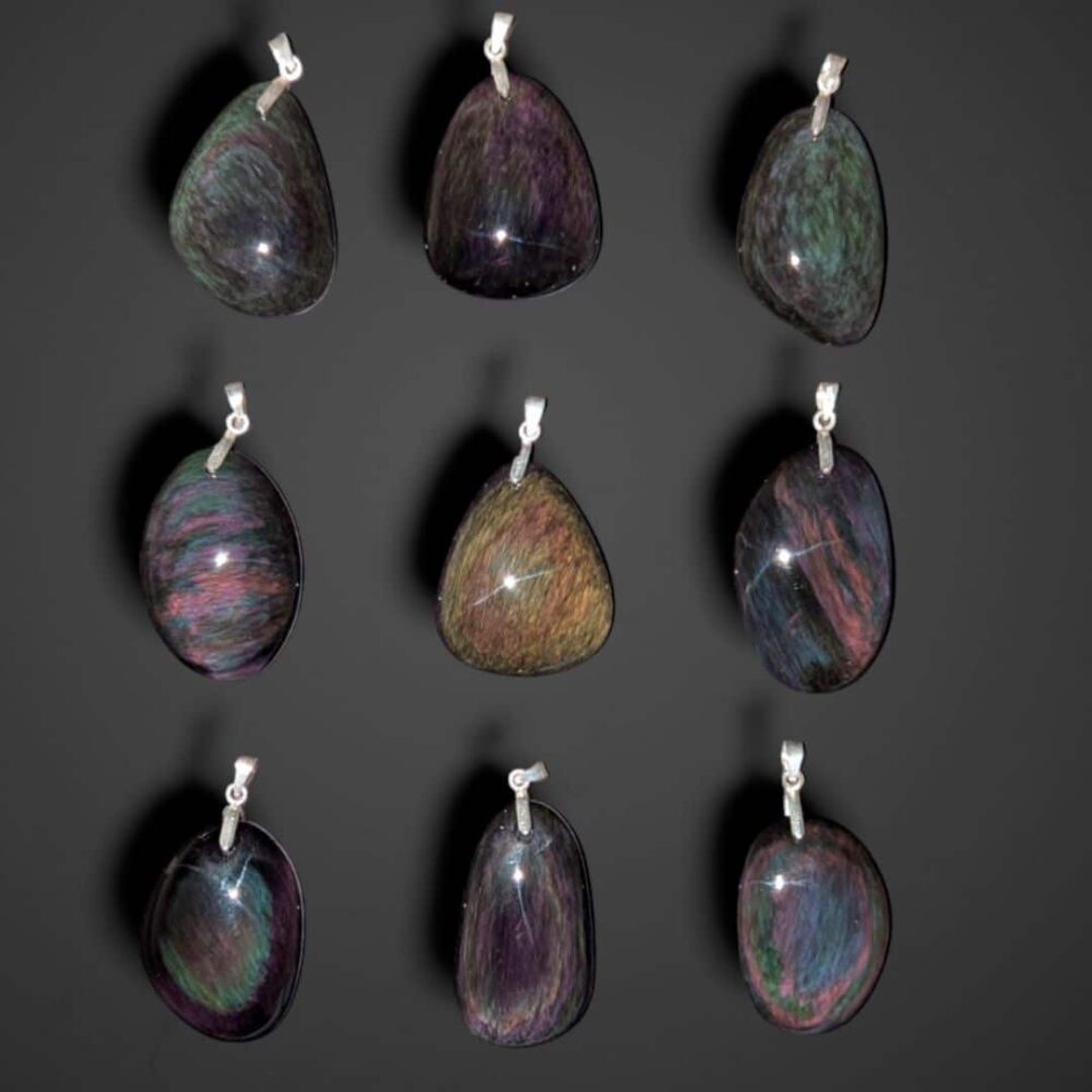Pendentif  Obsidienne Manta Huichol