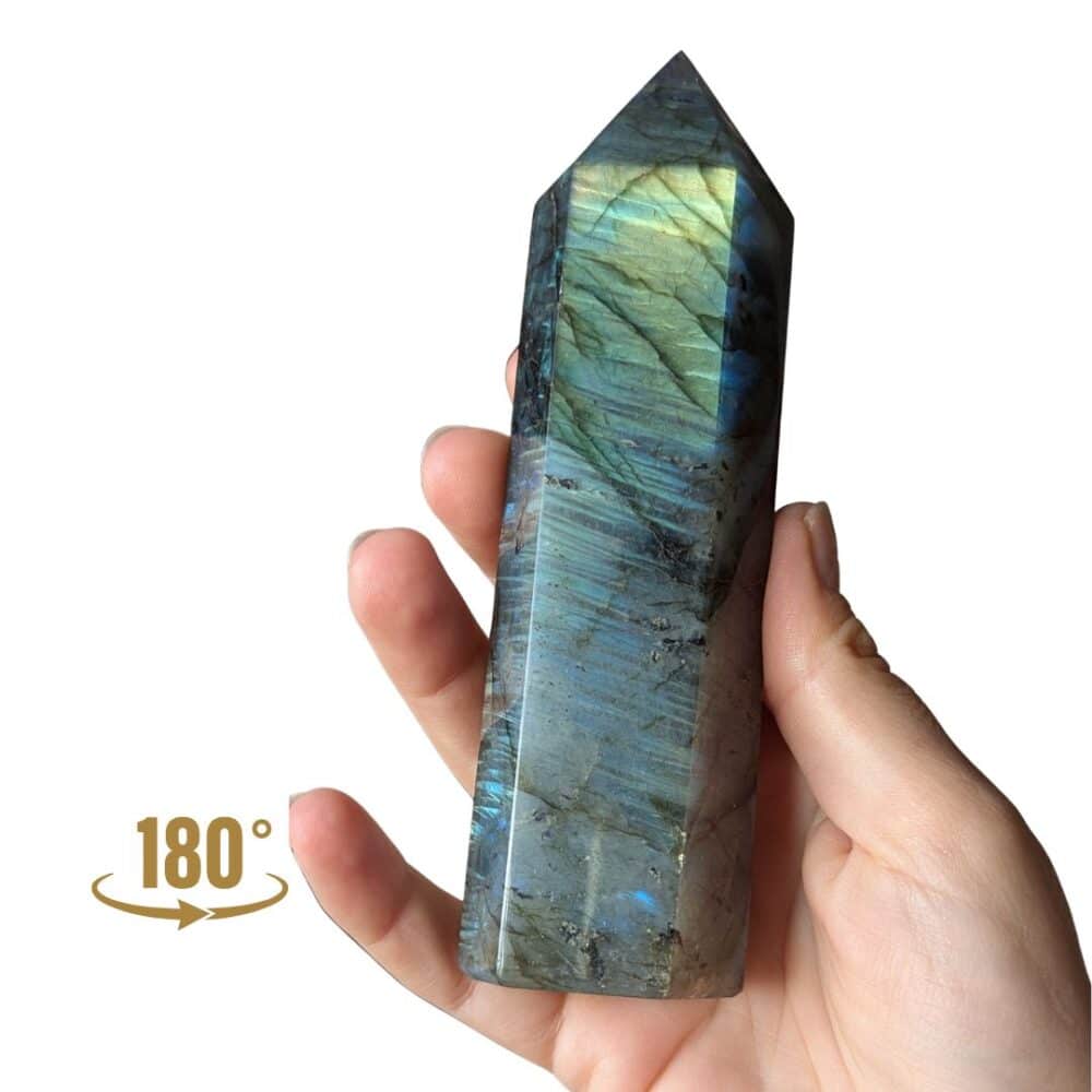 pointe labradorite 323g