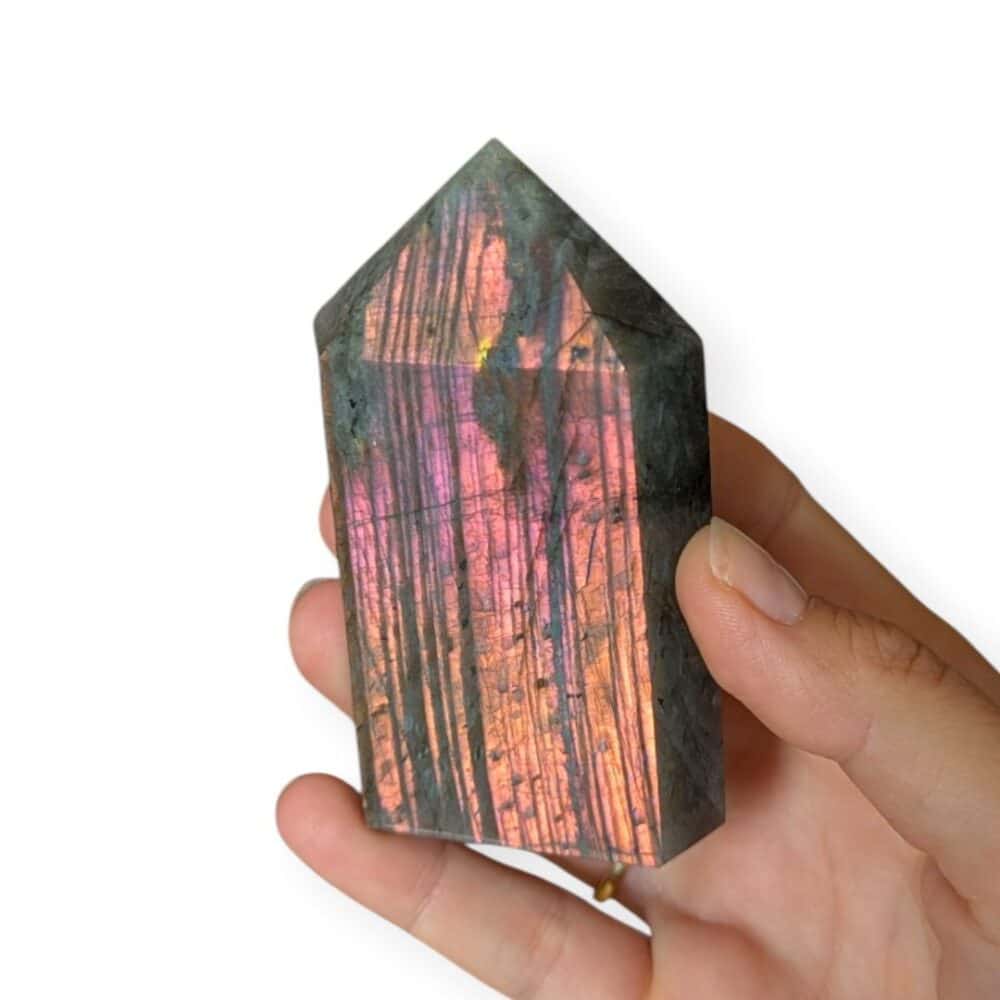 pointe labradorite violette 191g