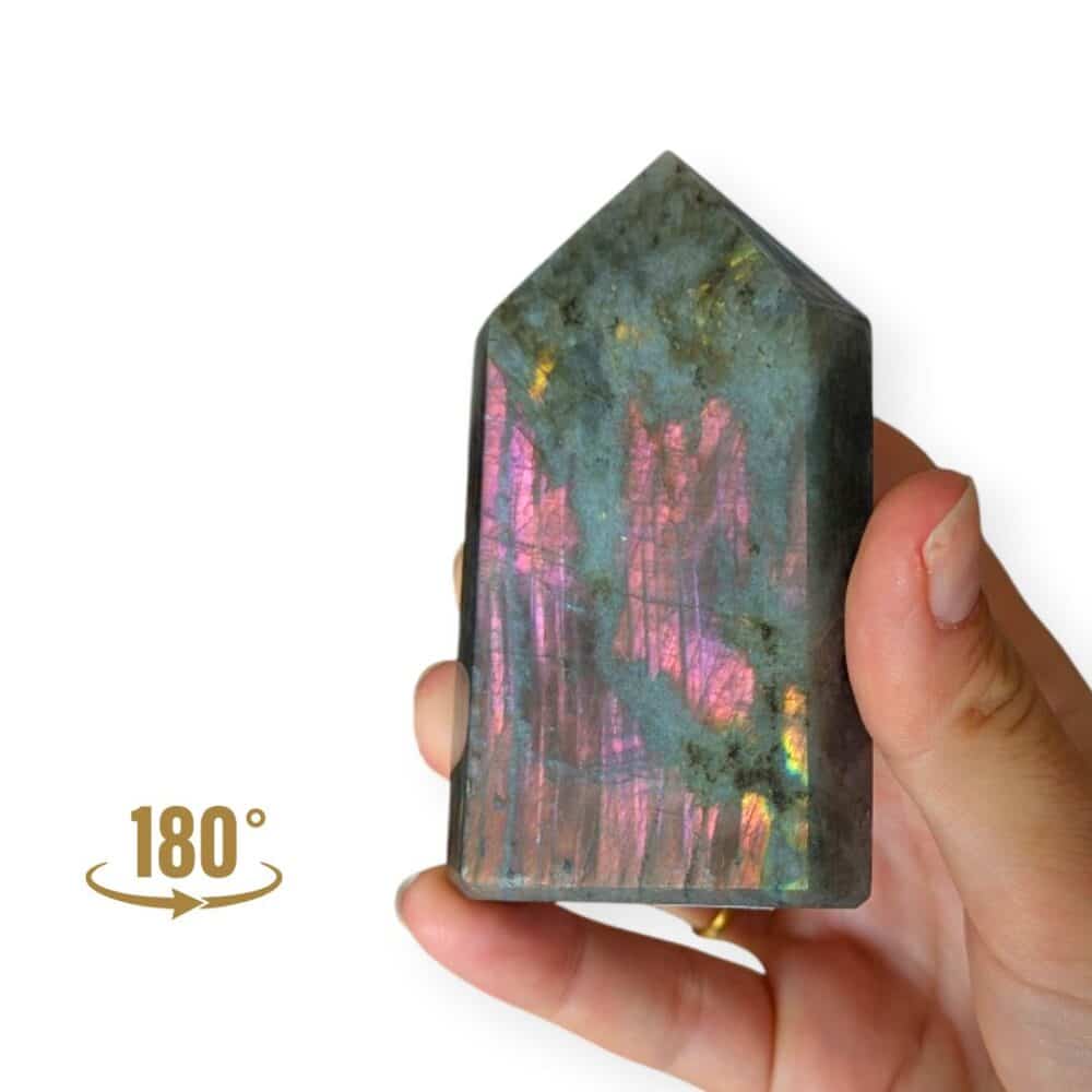 pointe labradorite violette 191g